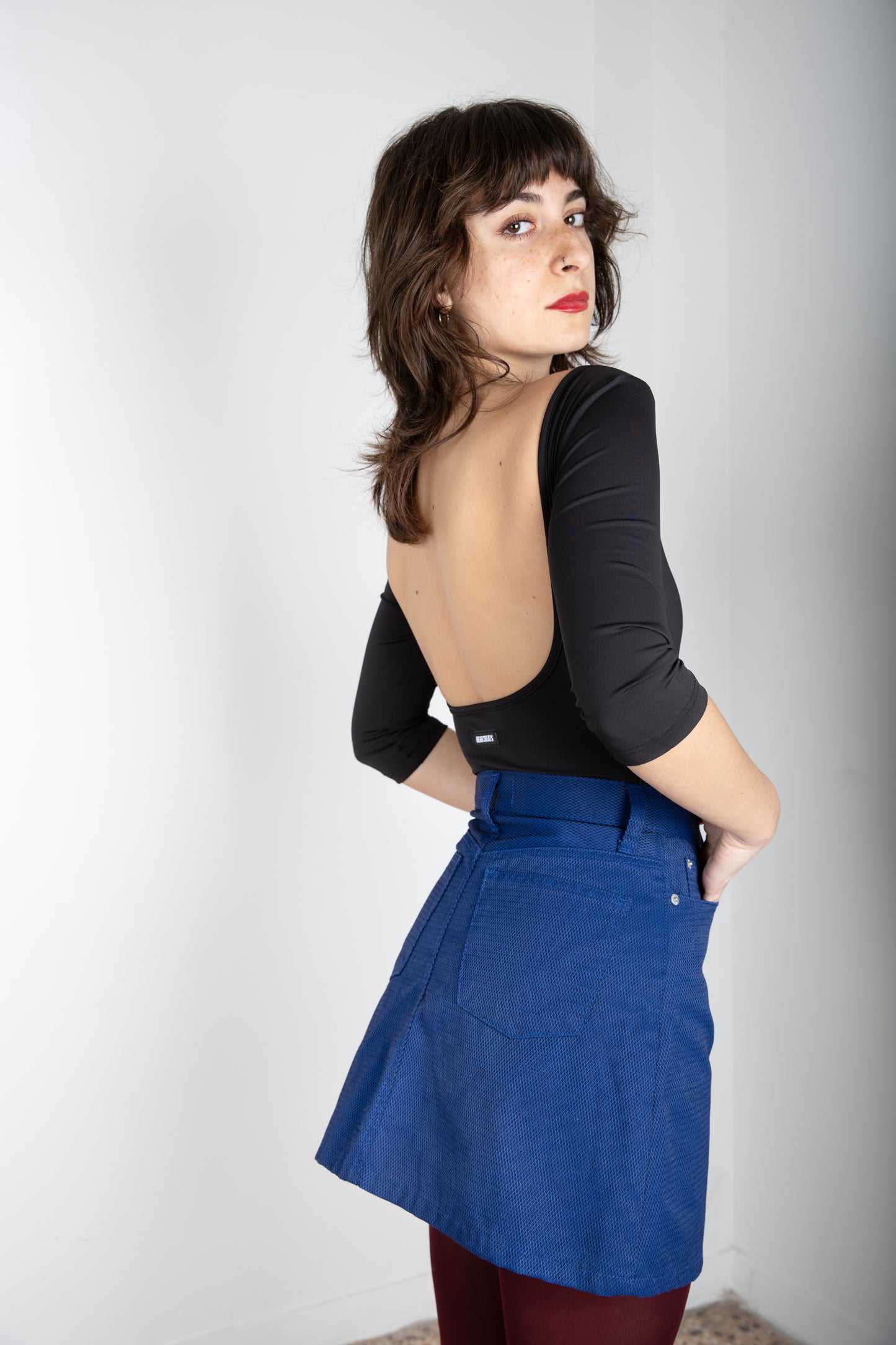 μαύρο μακρυμάνικο κορμάκι ΑΝΝΑ