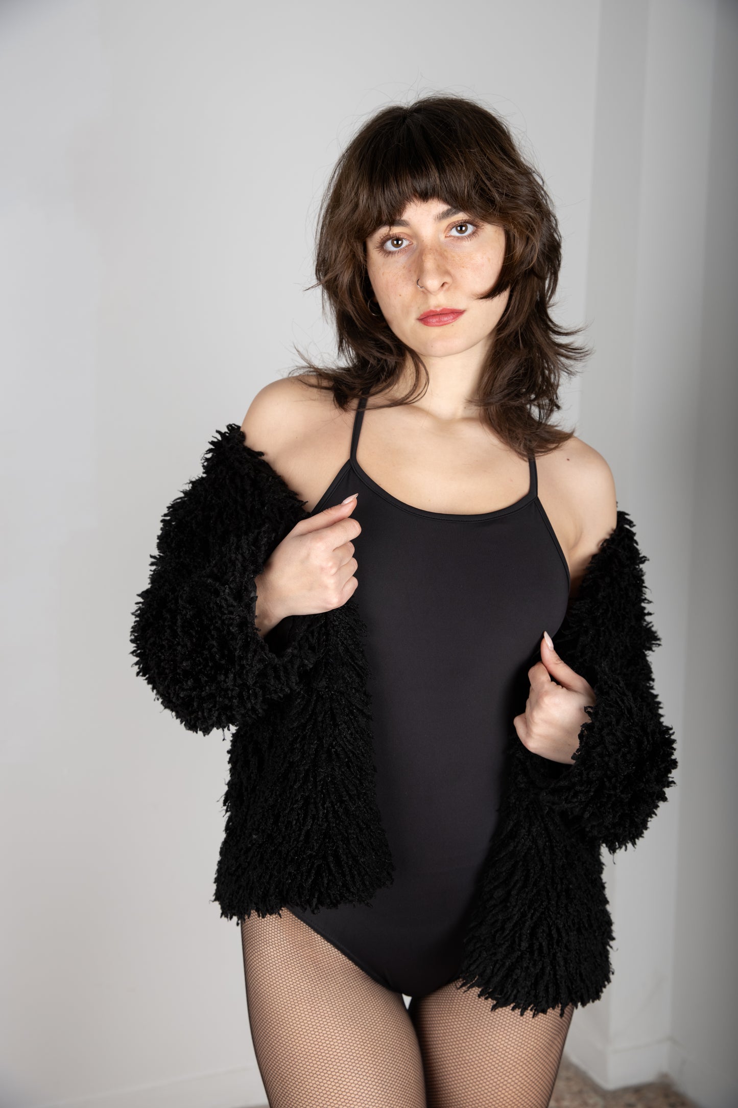 μαύρο κορμάκι με τιράντα χιαστί JULIET