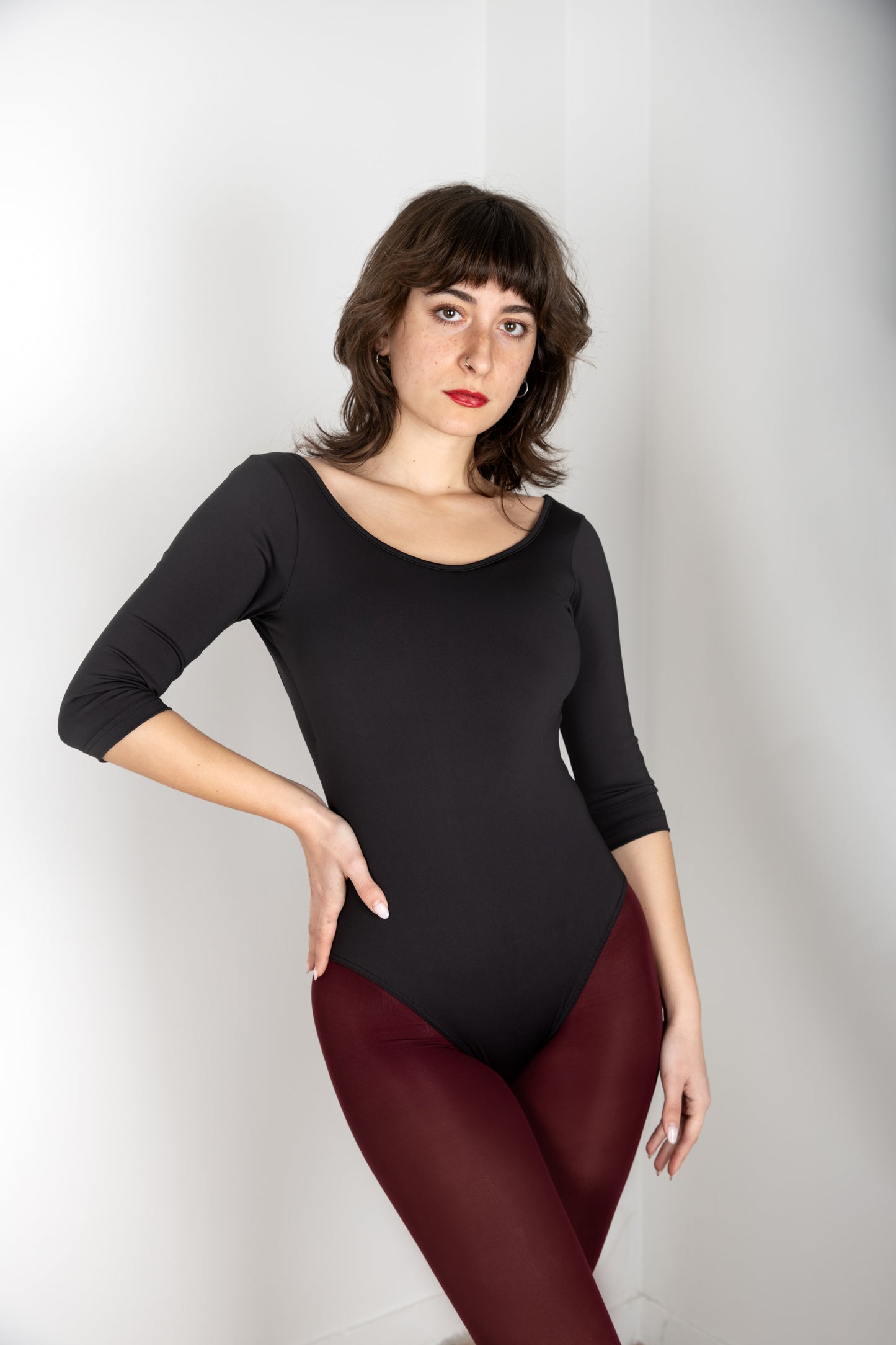 μαύρο μακρυμάνικο κορμάκι ΑΝΝΑ