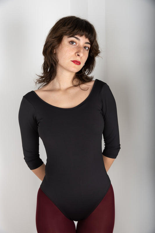 μαύρο μακρυμάνικο κορμάκι ΑΝΝΑ